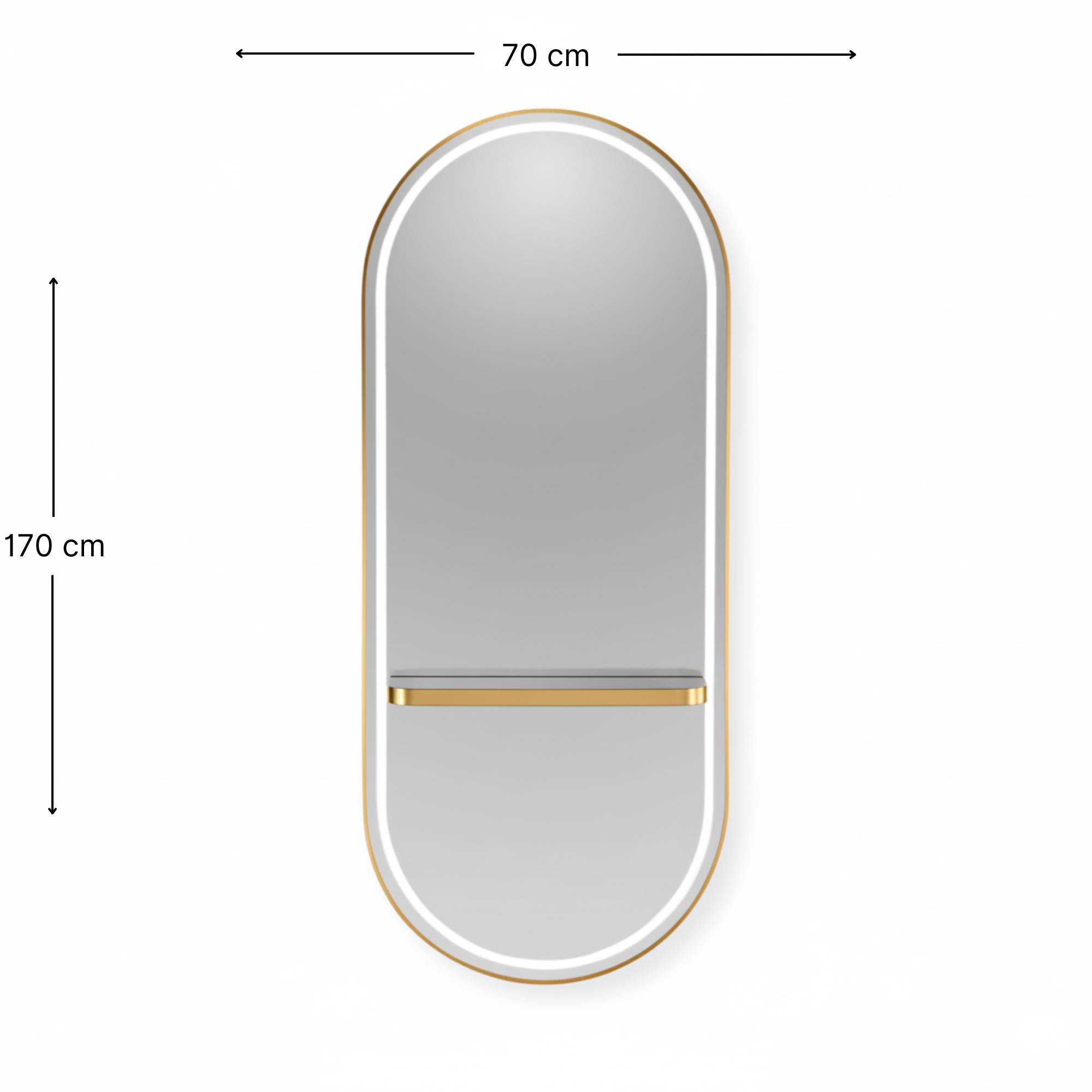 Noa Salon Mirror London Gold