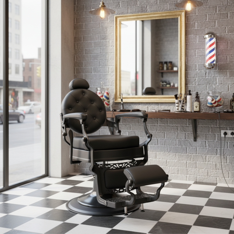 Barber Chair Senior - Matte Black