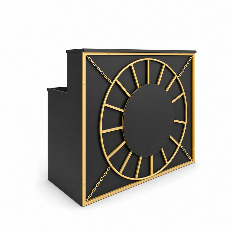 Reception Desk Vintage - DR001 - Black/Gold