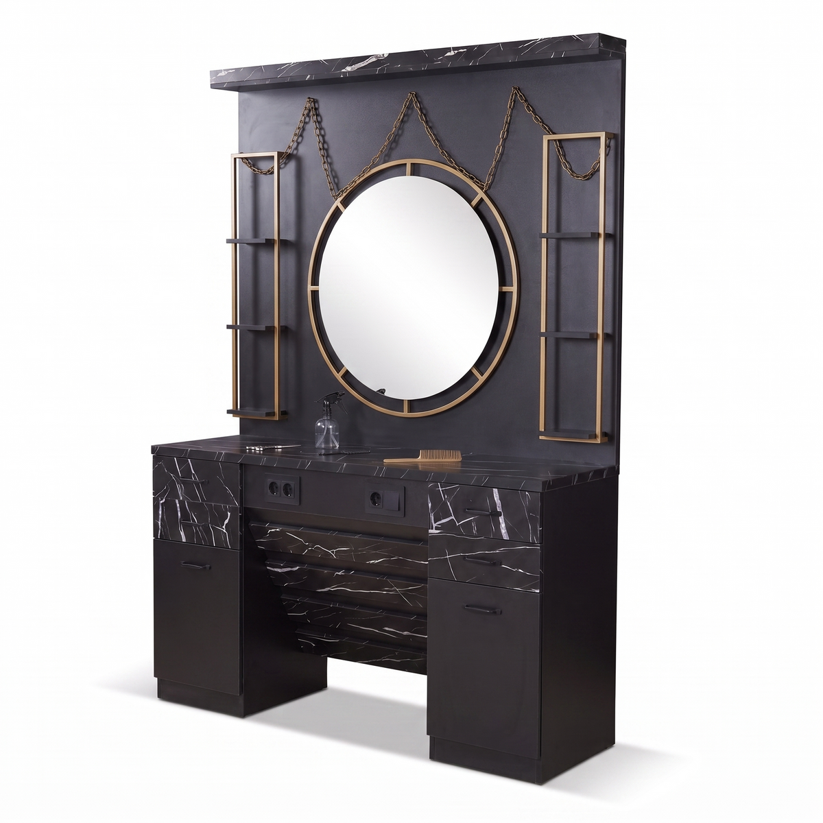 Mirror Station Vintage - DMS001 - Black/Gold