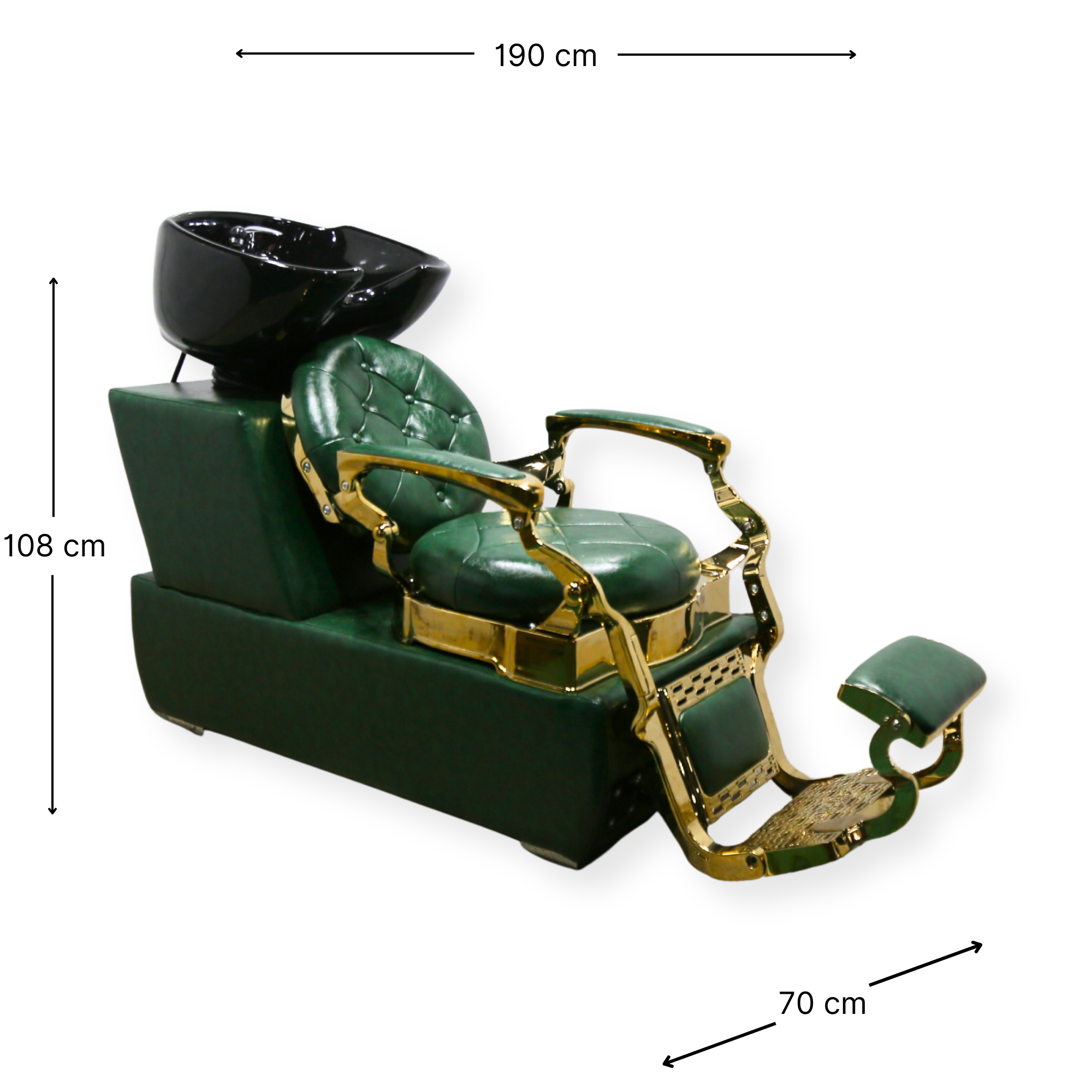 Royal Shampoo Bed Wash Unit Green