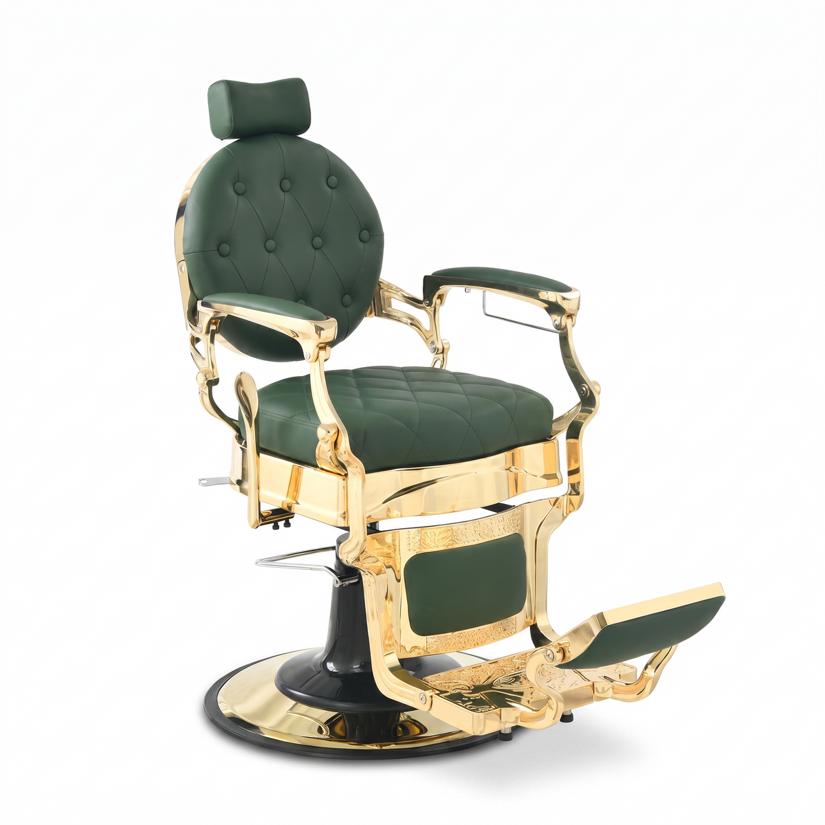 Barber Chair Senior - Gold/Green 2