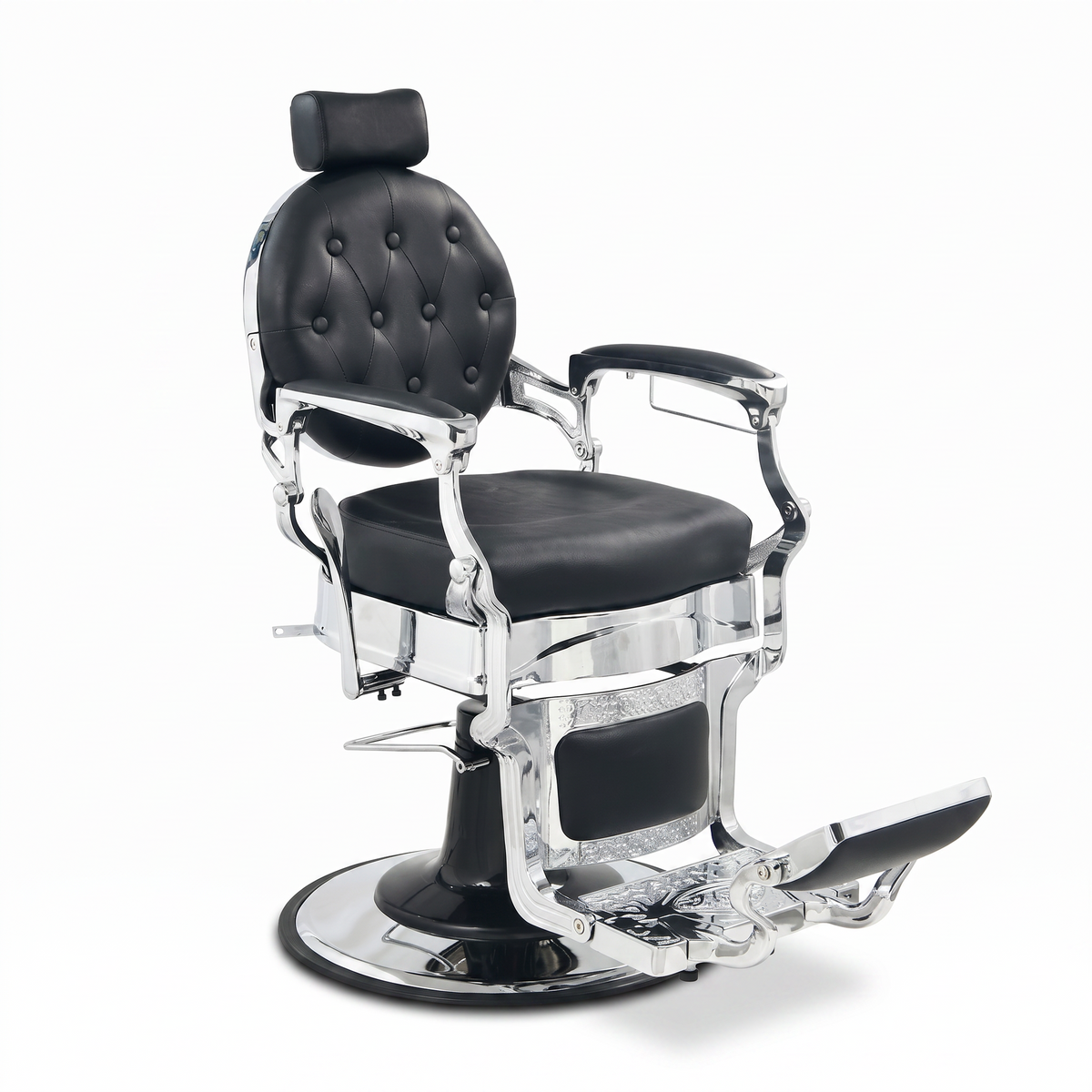 Barber Chair Senior - Silver/Black 2