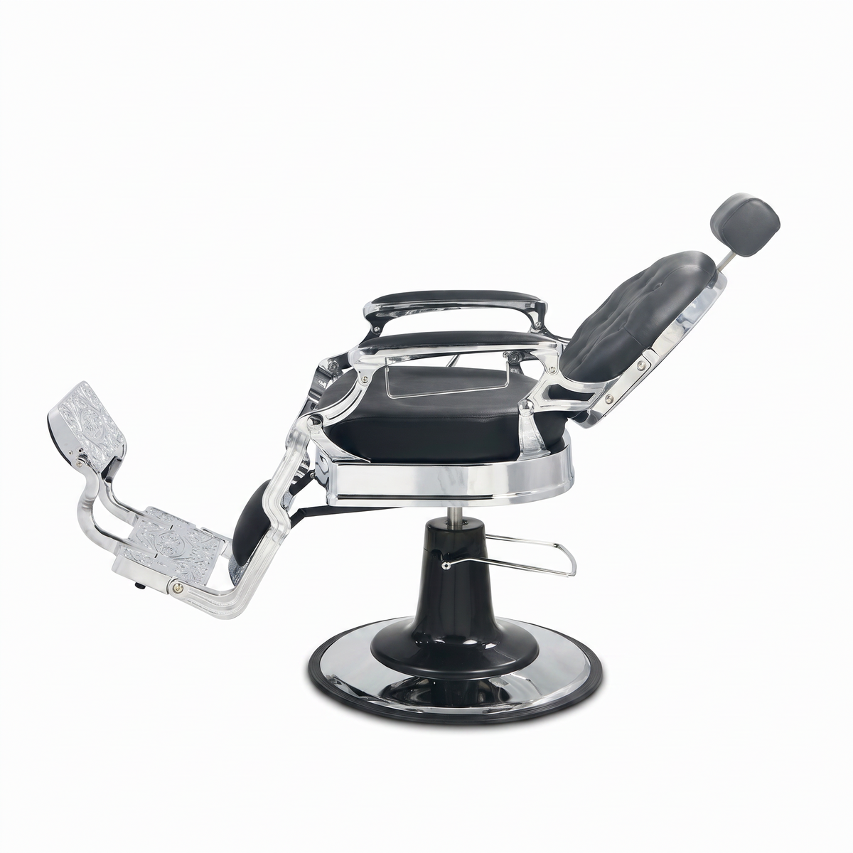 Barber Chair Senior - Silver/Black 2