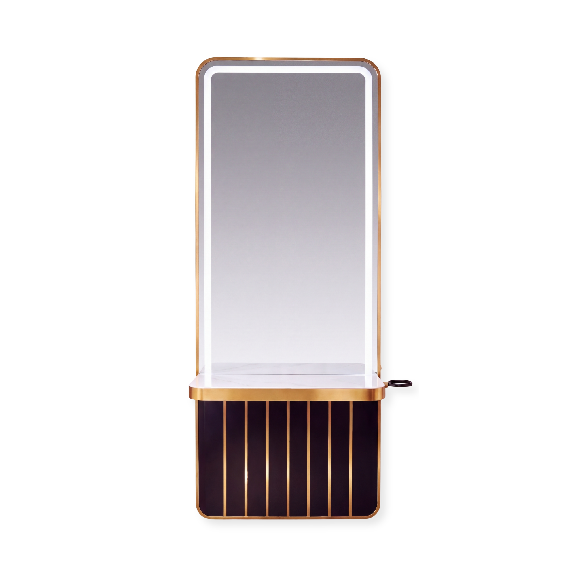 Salon Mirror Vienna 200 x 80 cm GOLD/BLACK