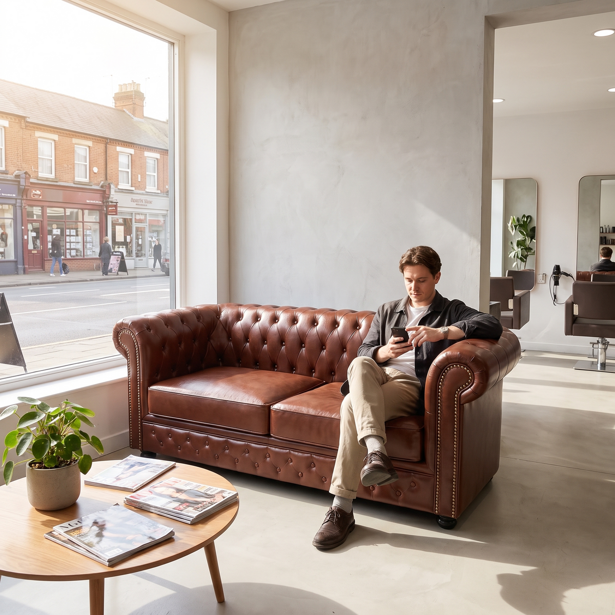 Sofa Chesterfield Compact Brown