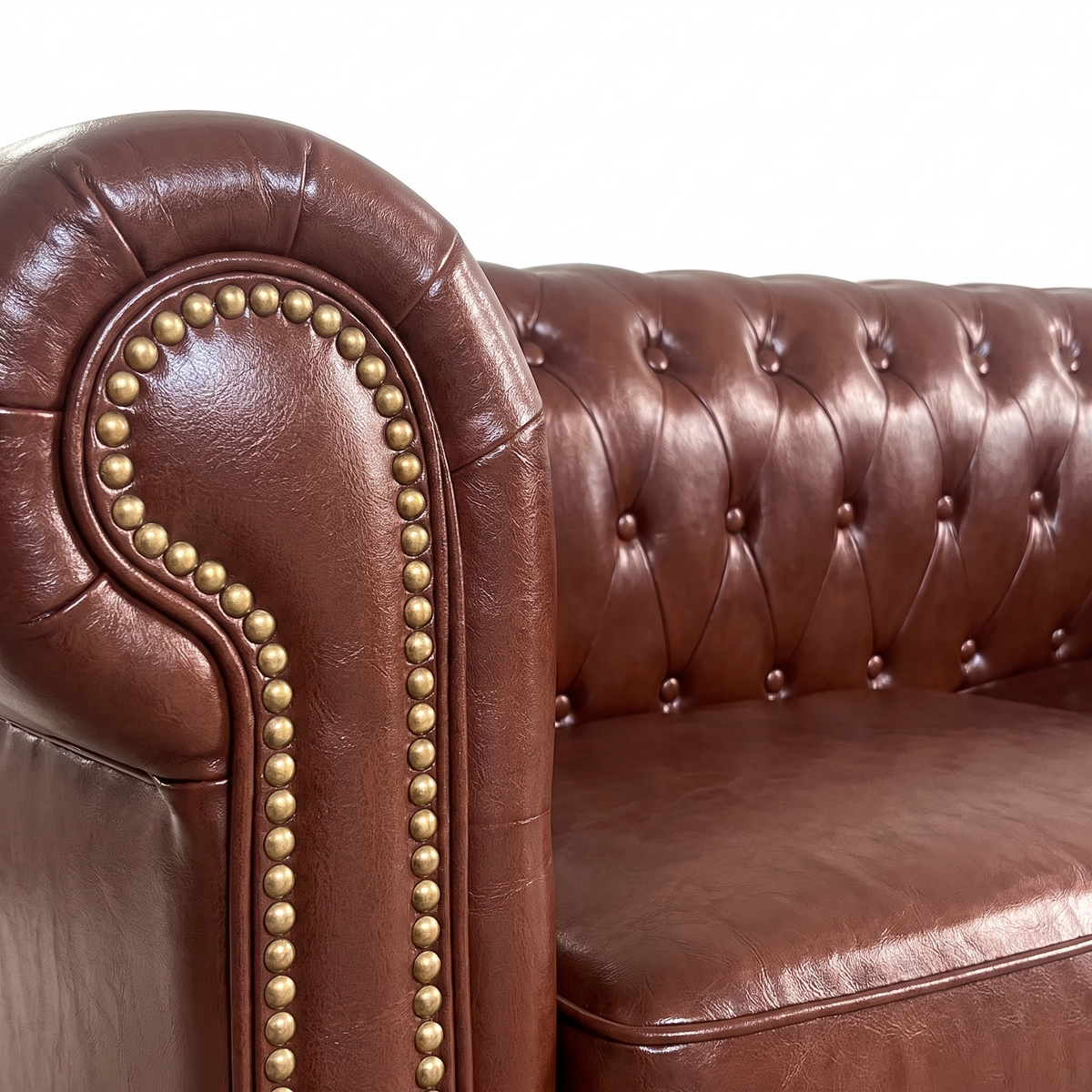 Sofa Chesterfield Compact Brown