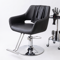 Salon Chair Velvet Black