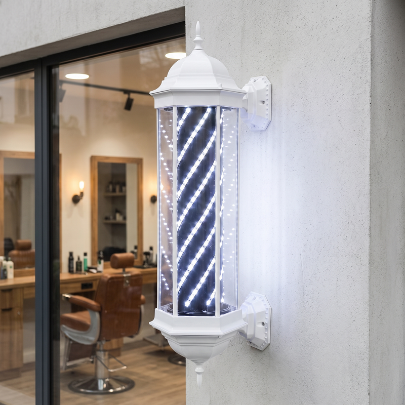 Barberpole Lantern White