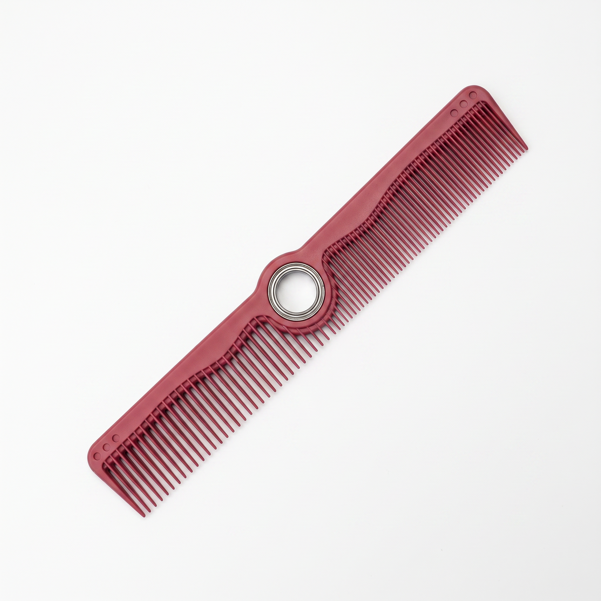 Two Size Spinner Comb - Dark Red