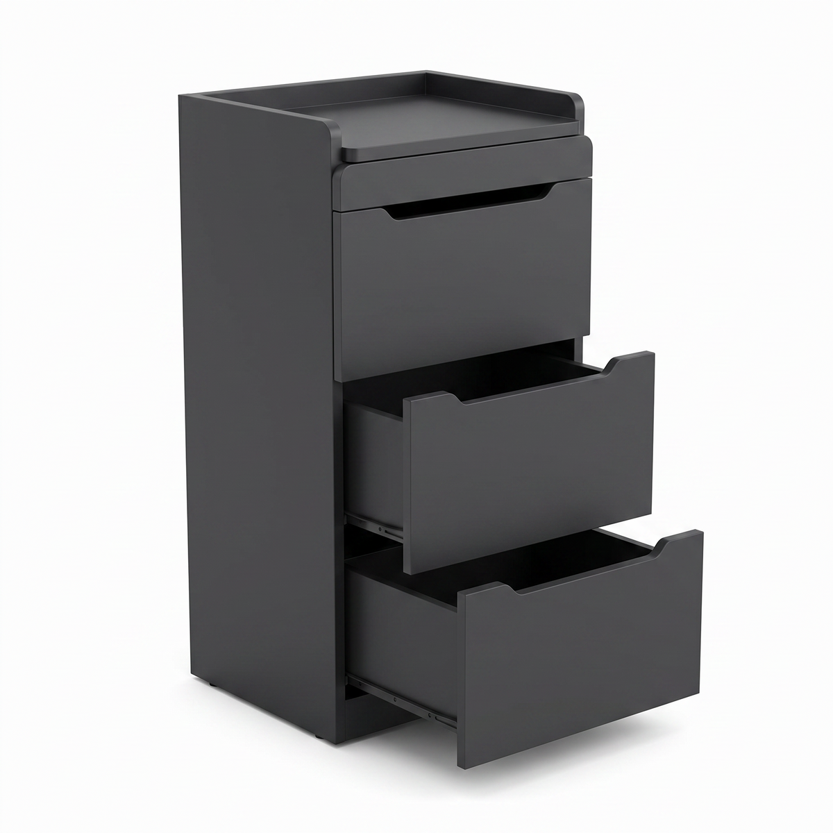 Salon Side Cabinet Crest Black