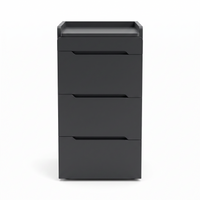 Salon Side Cabinet Crest Black