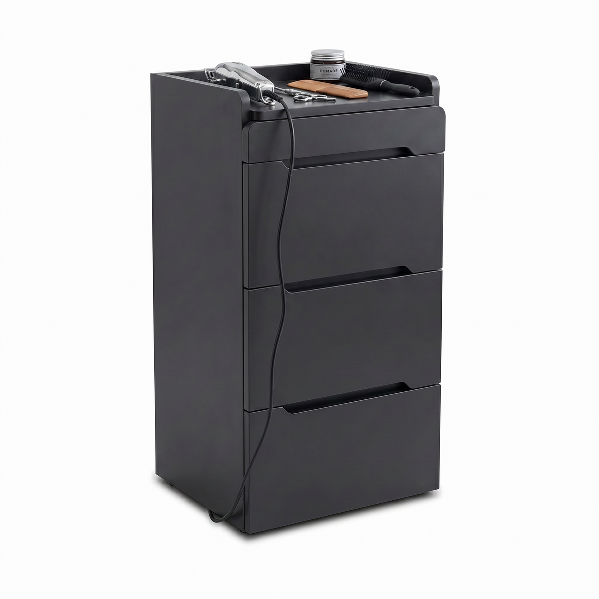Salon Side Cabinet Crest Black
