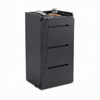 Salon Side Cabinet Crest Black