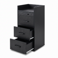Salon Side Cabinet Ridge Black