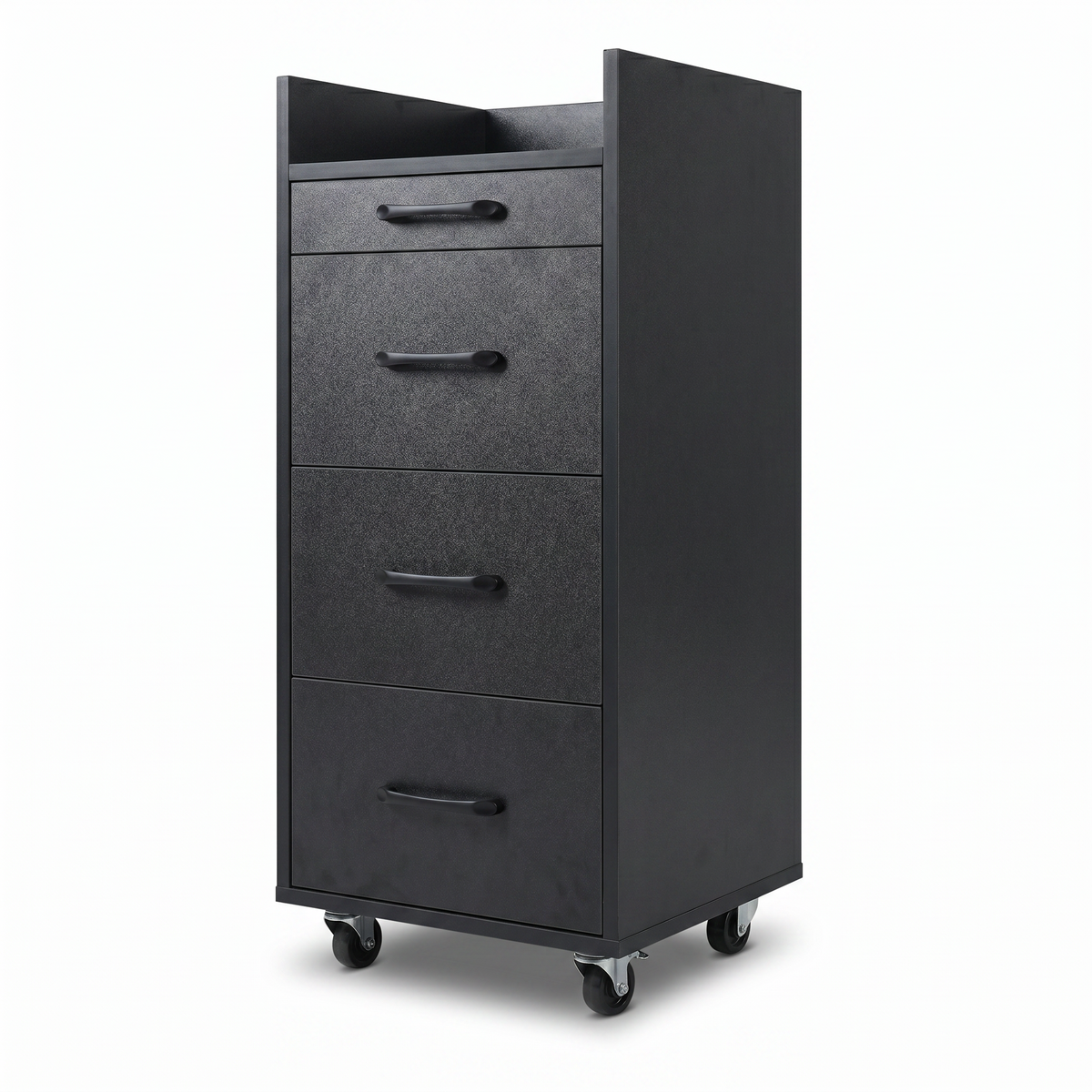 Salon Side Cabinet Ridge Black