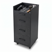 Salon Side Cabinet Ridge Black