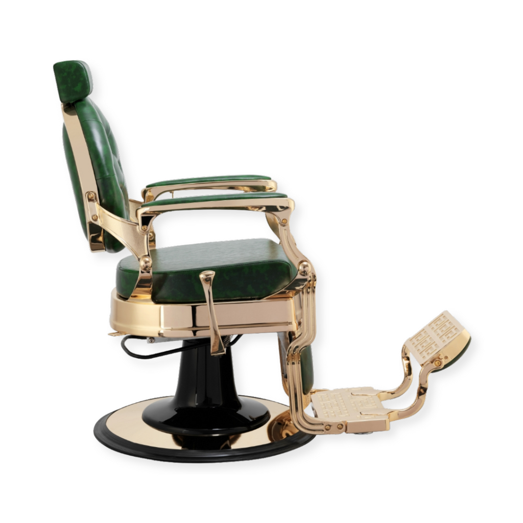 Legend Barber Chair Gold Green