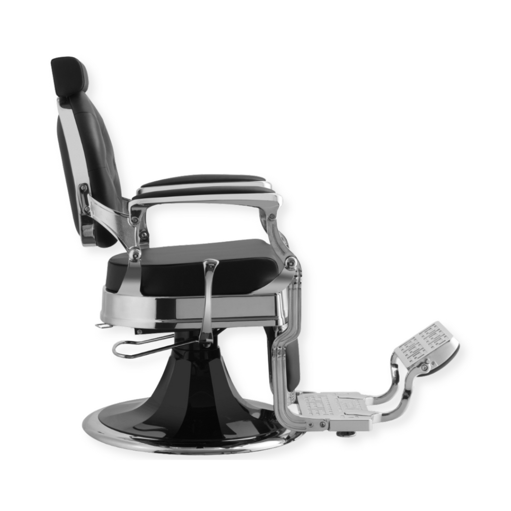 Legend Barber Chair Black Silver