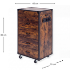 Drawer Cabinet on Wheels - London - Brown