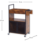 Mobile Barber Workstation - London - Brown