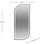 Salon Mirror Stockholm - 180x80cm - Black