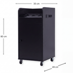 Salon Trolley with Power Outlet - London - Black