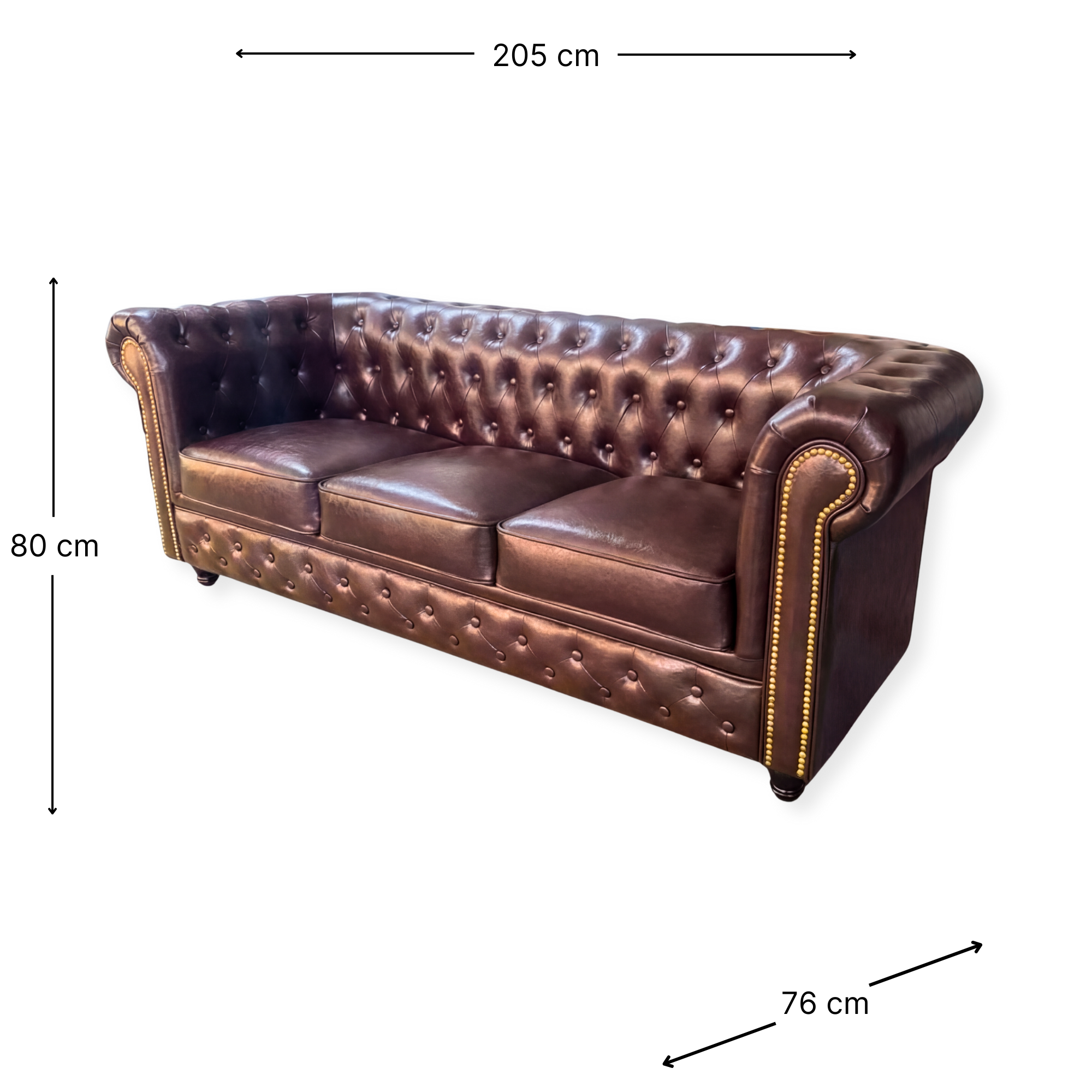 Sofa Chesterfield  Brown