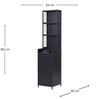 Narrow Display Cabinet  - London - Black