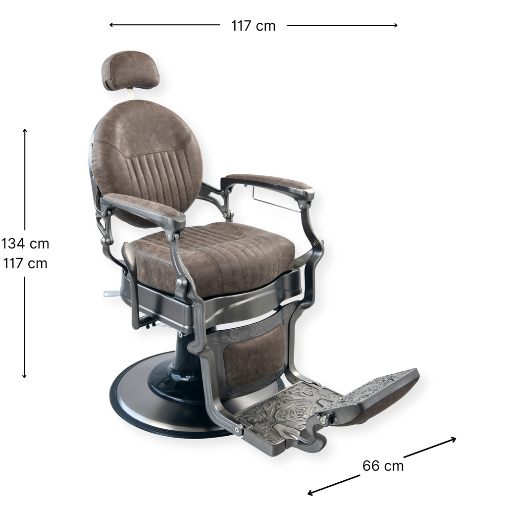 DeltaPro - Barberchair  - DBC006 - Monarch - Grey/Brown