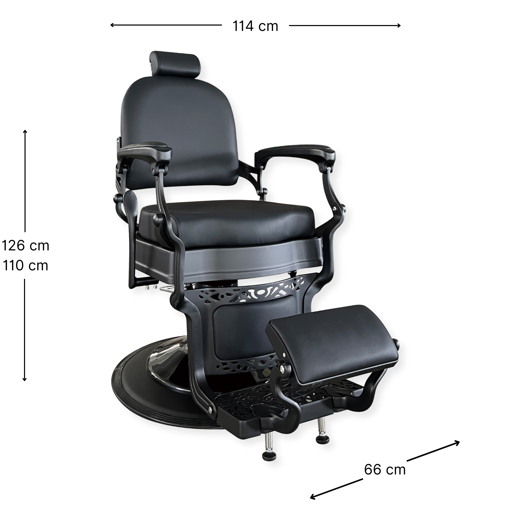 Master Barber Chair Matte Black