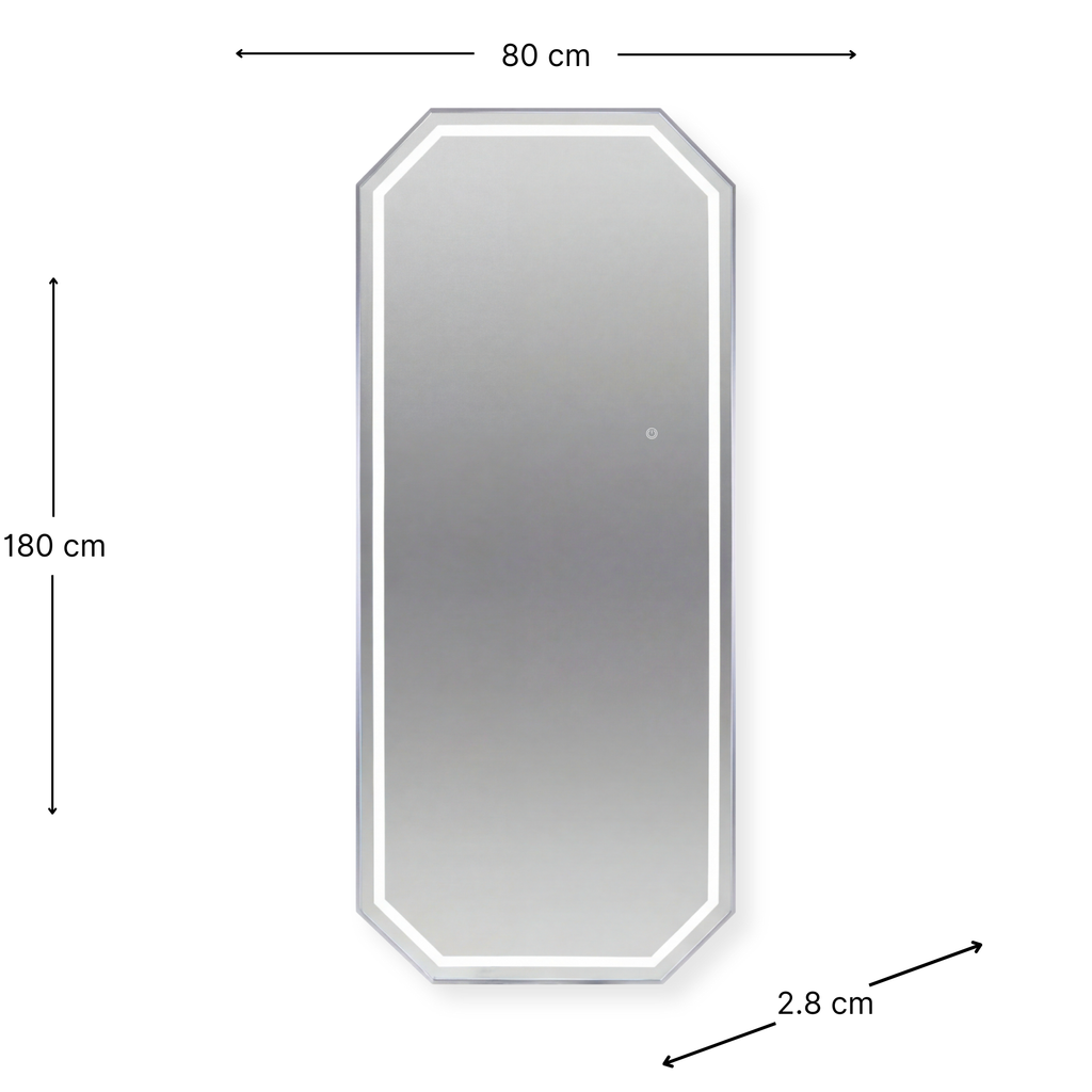 Salon Mirror Sofia - 180x80cm - Silver