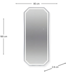 Salon Mirror Sofia - 180x80cm - Silver