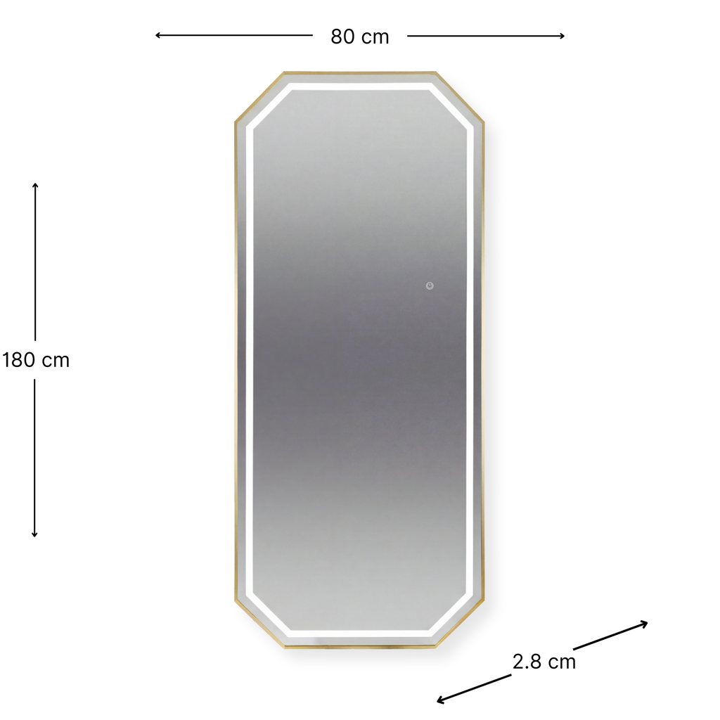 Salon Mirror Sofia - 180x80cm - Gold