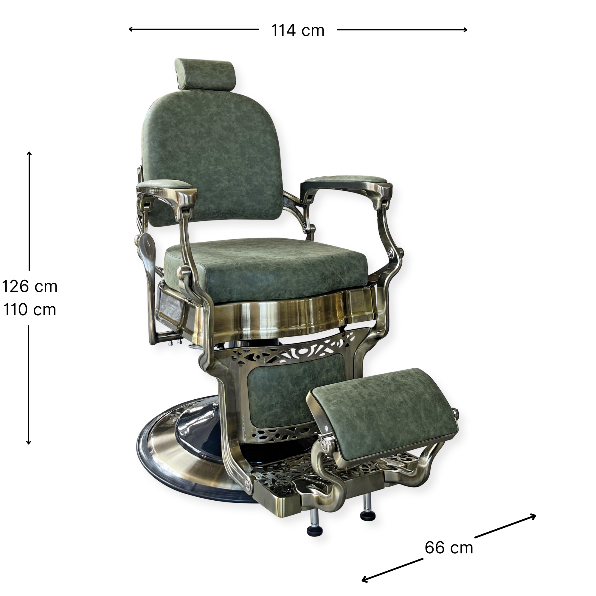 Master Barber Chair Bronze Green