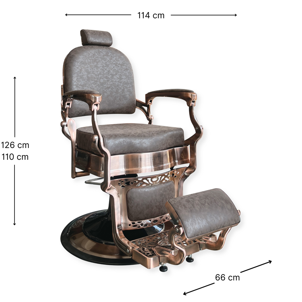Master Barber Chair Rose Bronze Brown
