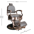 Master Barber Chair Rose Bronze Brown