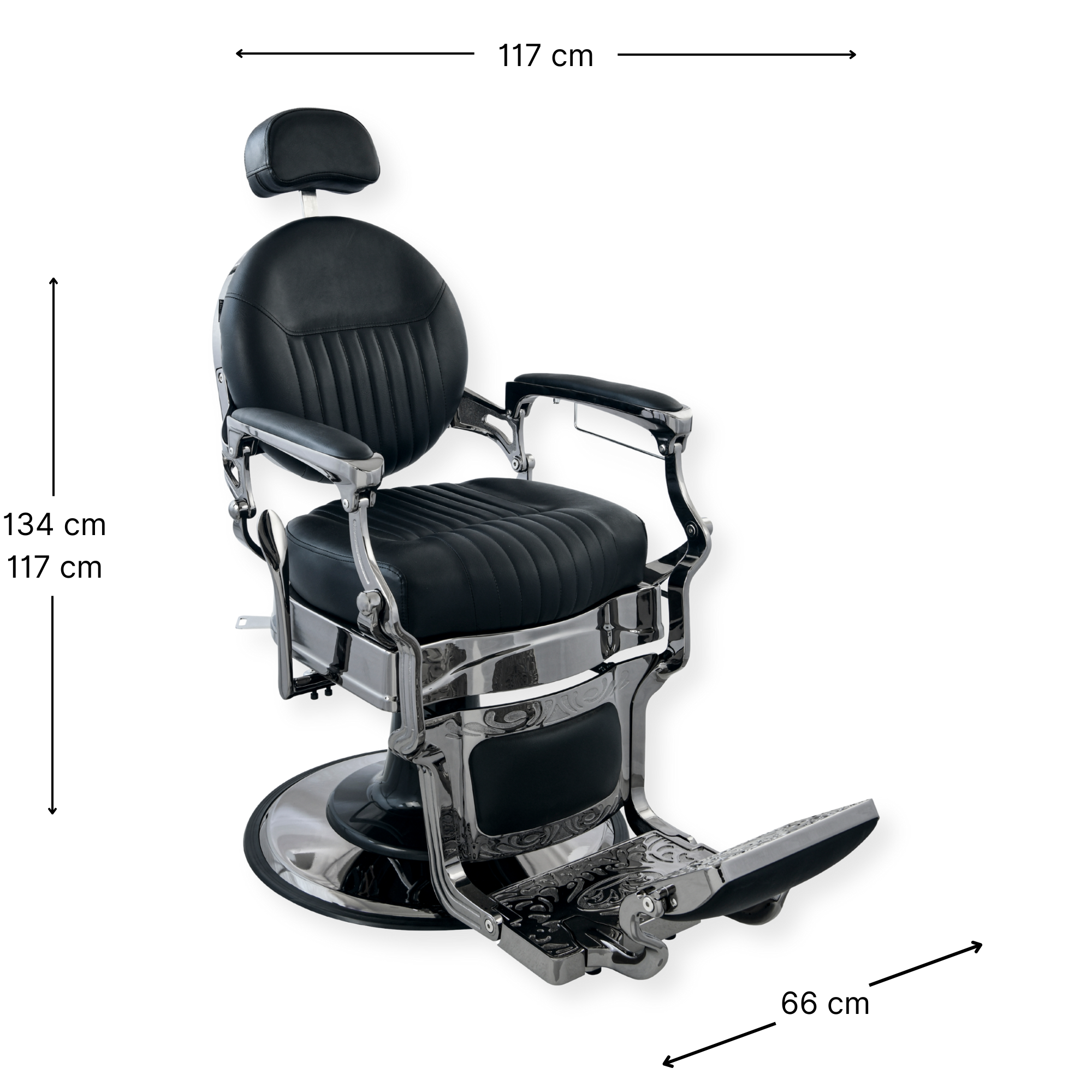 DeltaPro - Barberchair  - DBC006 - Monarch - Gloss Black