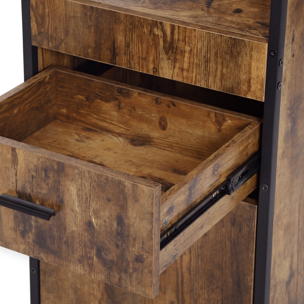 Narrow Display Cabinet - London - Brown