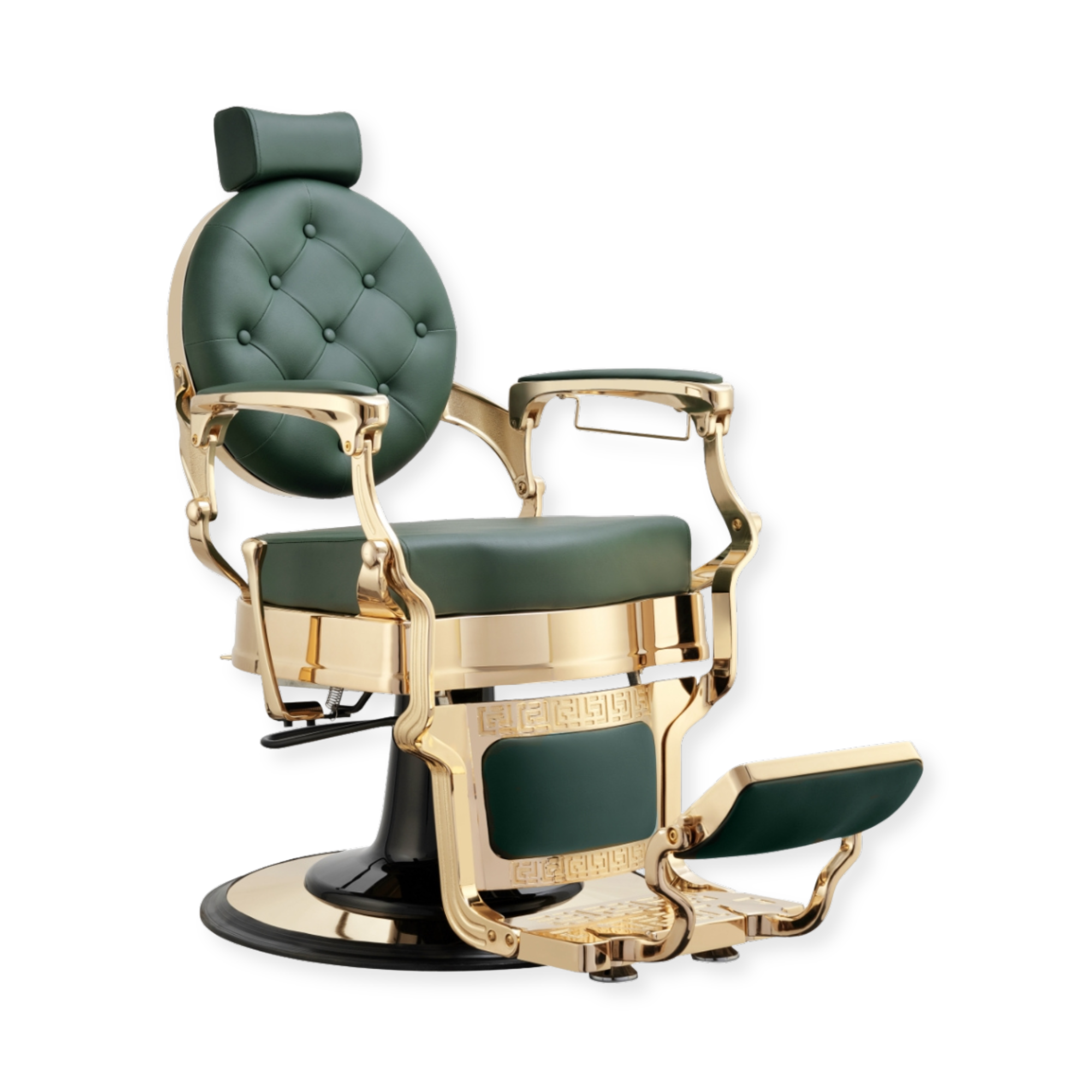 Legend Barber Chair Gold Green
