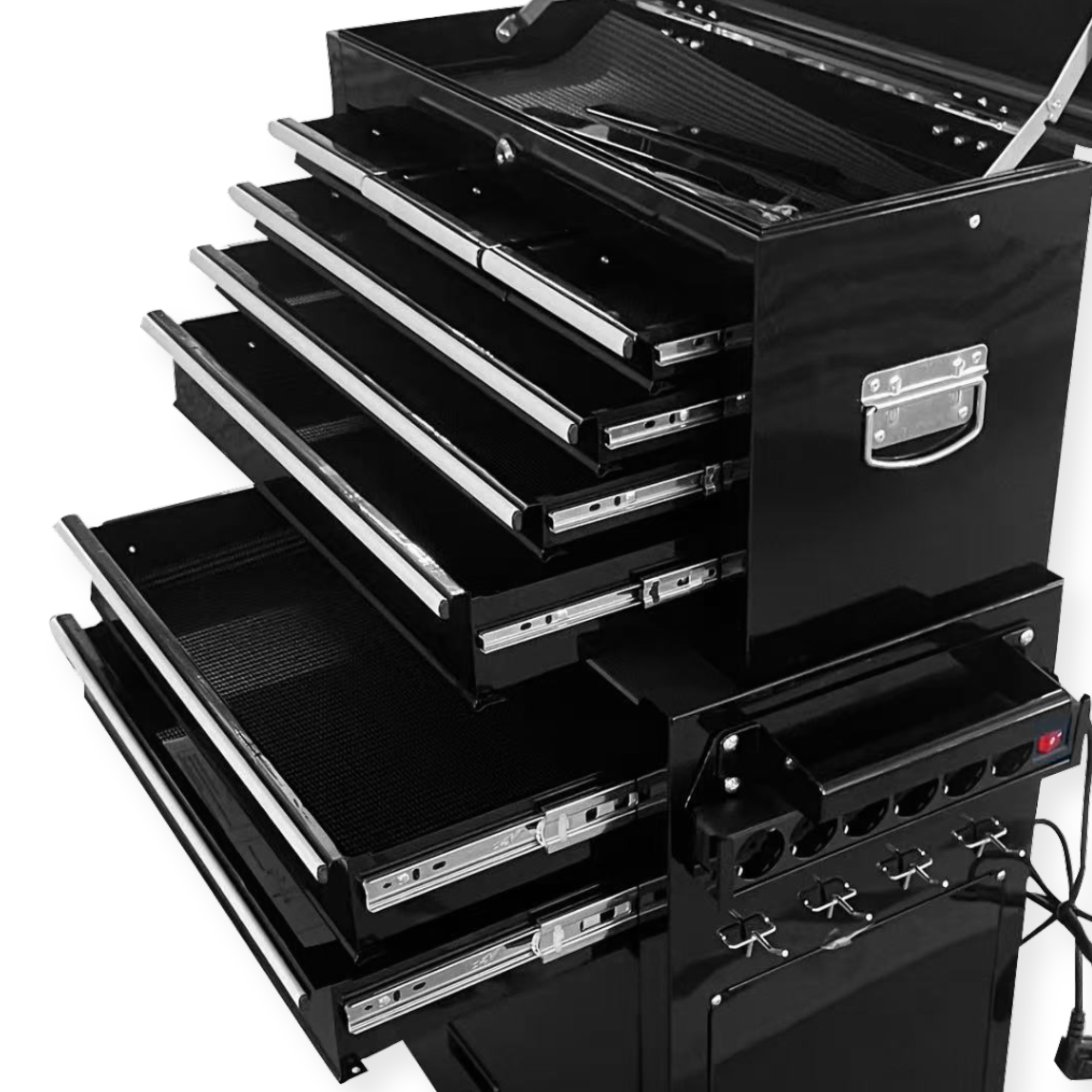 Professional Salon Storage Tool Trolley Black
