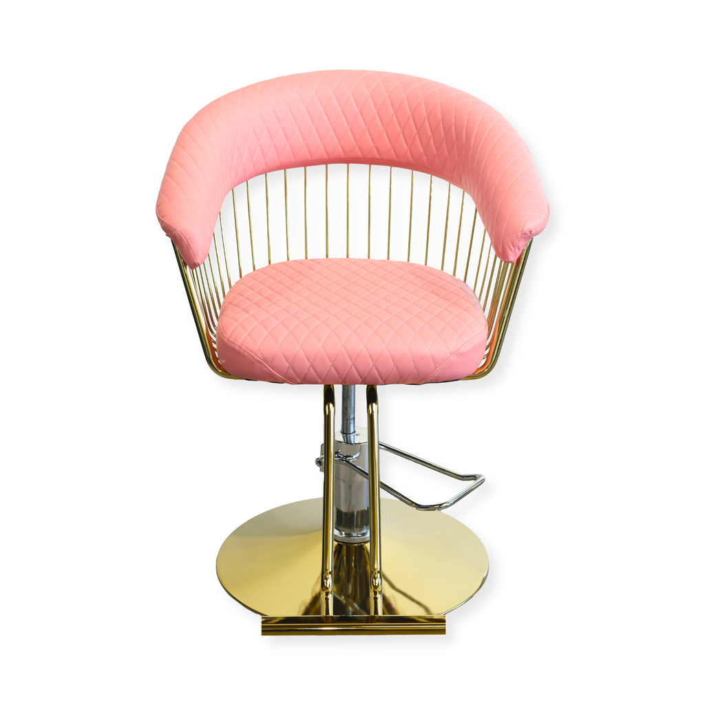 Salon Chair - Luxe - Gold/Pink