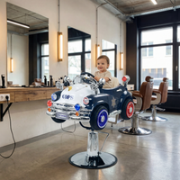 Barber Chair Kids Police Black/White