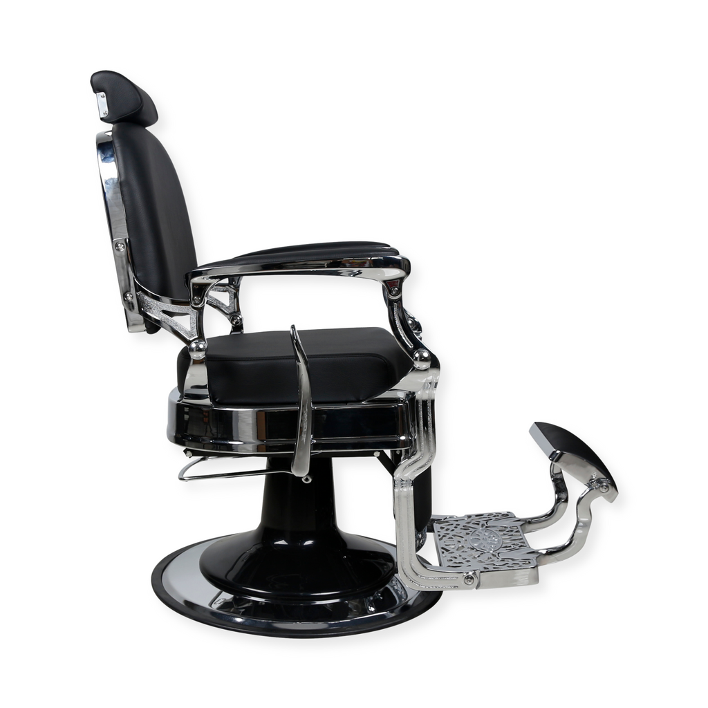 Master Barber Chair Silver Black