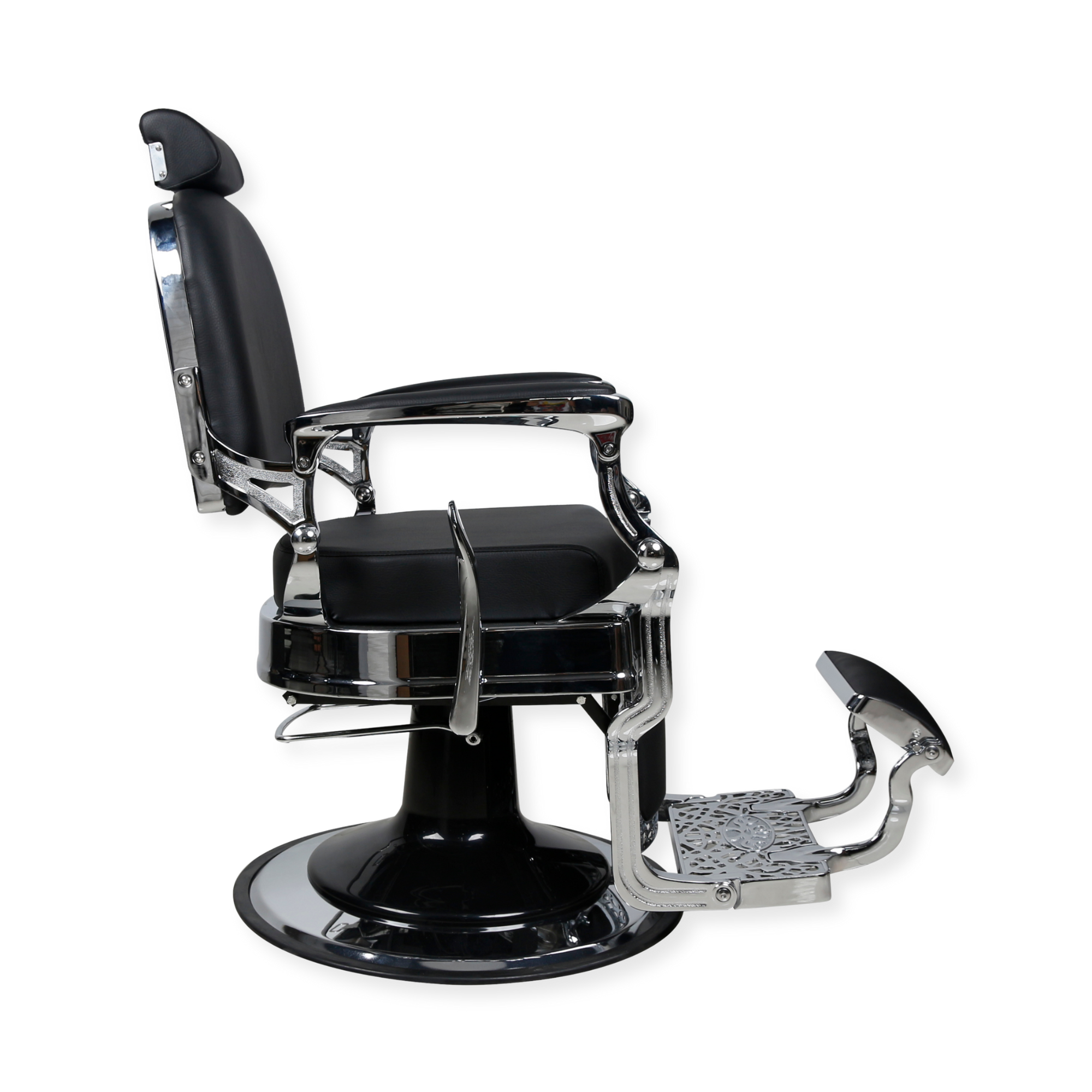 Master Barber Chair Silver Black