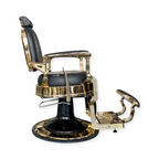 Master Barber Chair Gold Black Round