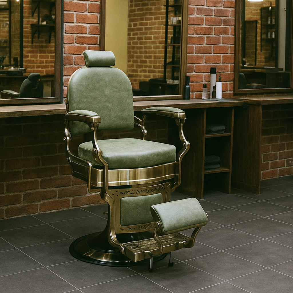 Master Barber Chair Grey Brown