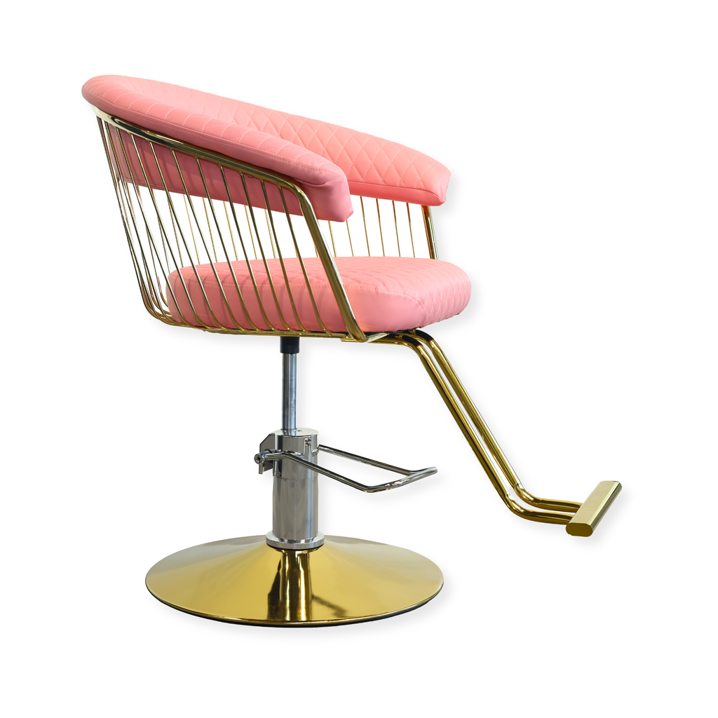 Salon Chair - Luxe - Gold/Pink