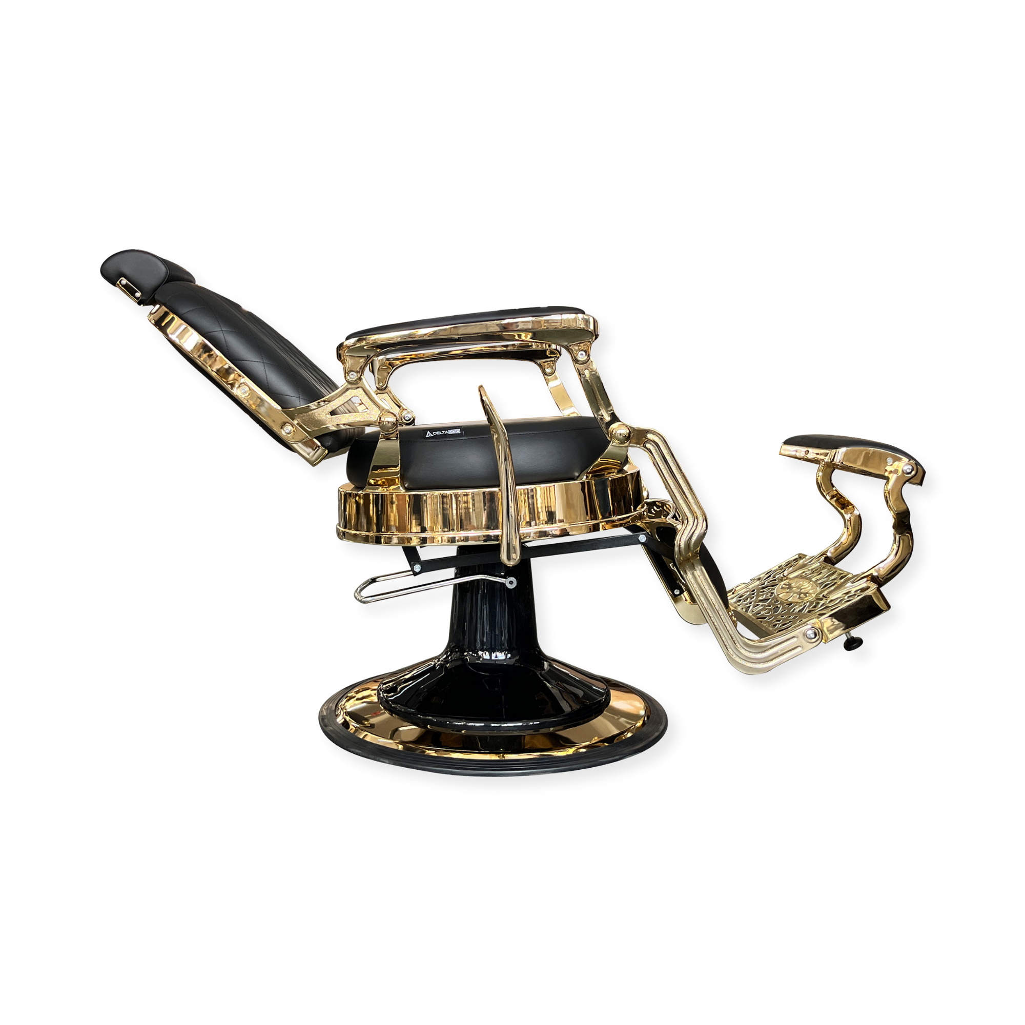 Master Barber Chair Gold Black Round