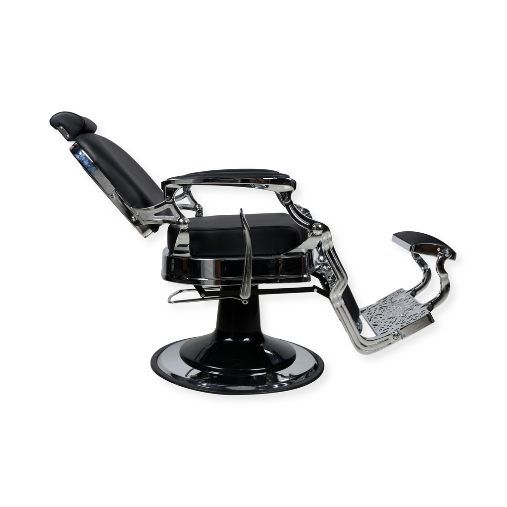 Master Barber Chair Silver Black